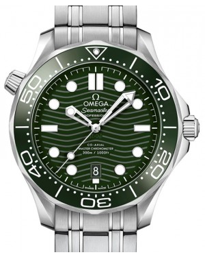 Omega Seamaster Diver 300M 42mm Stainless Steel Green Dial Bracelet 210.30.42.20.10.001