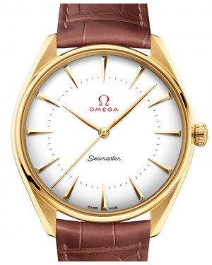 Omega Seamaster Olympic Official Timekeeper 39.5mm Yellow Gold White Dial Leather Strap 522.53.40.20.04.001