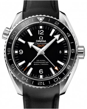 Omega Seamaster Planet Ocean 600M Co-Axial Chronometer GMT Stainless Steel Black Dial Rubber Strap 232.32.44.22.01.001 - BRAND NEW