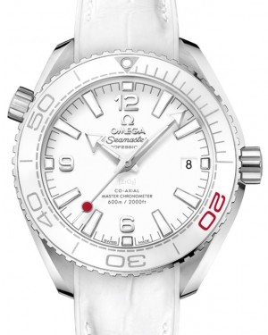 Omega Seamaster Planet Ocean 600M 39.5mm Steel White Dial Leather Strap 522.33.40.20.04.001
