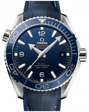 Omega Seamaster Planet Ocean 600M 43.5mm Steel Blue Dial Leather/Rubber Strap 215.33.44.21.03.001