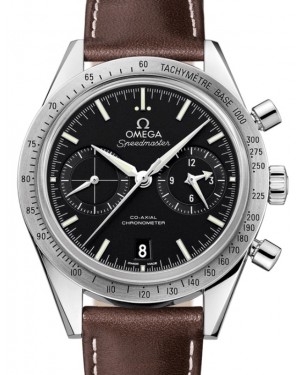 Omega Speedmaster '57 Co-Axial Chronometer Chronograph 41.5mm Black Dial Stainless Steel Leather Strap 331.12.42.51.01.001 - BRAND NEW