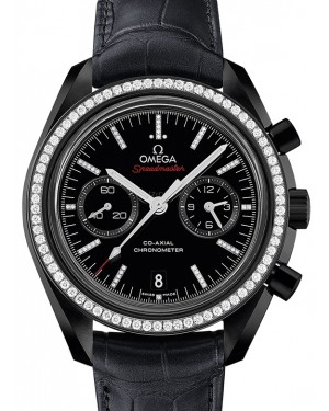 Omega Speedmaster Dark Side Of The Moon Co-Axial Chronometer Chronograph 44.25mm Ceramic Diamond Dial & Bezel Leather Strap 311.98.44.51.51.001 - BRAND NEW