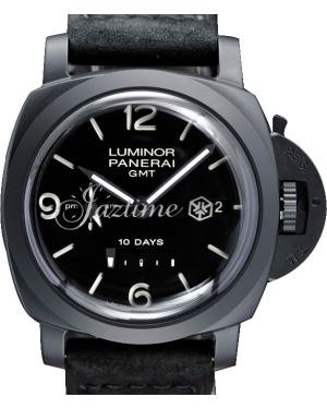 Panerai Luminor GMT 10 Days Ceramic 44mm Black Dial Leather Strap PAM 335 - BRAND NEW