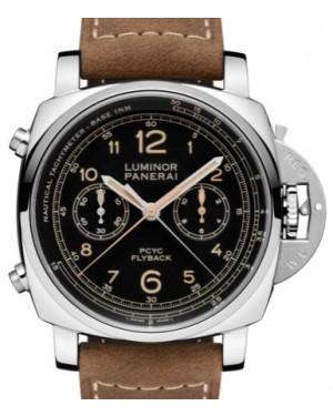 Panerai Luminor Yachts Challenge Stainless Steel 44mm Black Dial Leather Strap PAM00653 - BRAND NEW