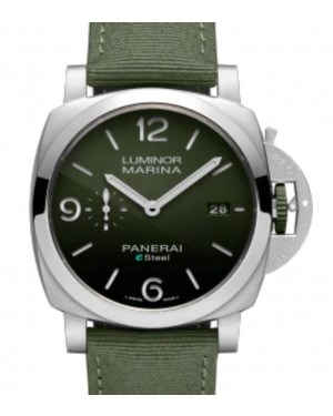 Panerai Luminor Marina ESteel™ Verde Smeraldo Stainless Steel 44mm Green Dial PAM01356 - BRAND NEW