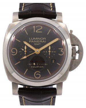 Panerai PAM 656 Luminor Equation of Time Titanium Brown Arabic/Index Dial & Smooth Leather Bracelet 47mm - PRE-OWNED