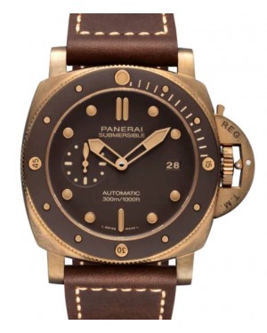 Panerai Submersible Bronzo Bronze 47mm Brown Dial PAM00968 - PRE-OWNED