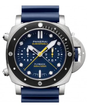 Panerai Submersible Chrono Mike Horn Edition "Limited Edition" Titanium 47mm Blue Dial Rubber Strap PAM01291 - BRAND NEW