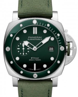 Panerai Submersible QuarantaQuattro ESteel™ Verde Smeraldo 44mm Green Dial PAM01287 - BRAND NEW