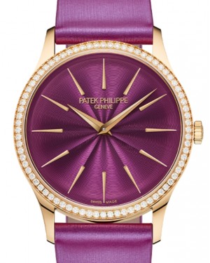 Patek Philippe Calatrava Ladies Joaillerie Rose Gold Purple Dial 4997/200R-001 - BRAND NEW
