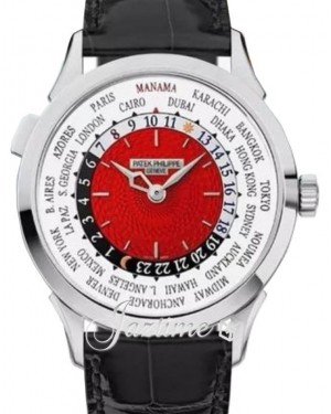 Patek Philippe Complications World Time White Gold “Manama Bahrein Edition" Red Dial 5230G-013