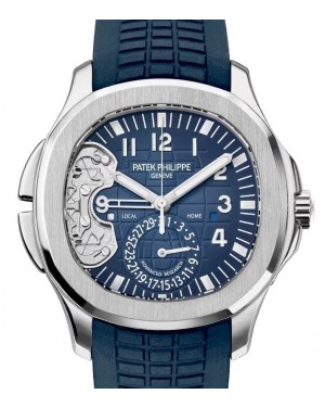 Patek Philippe Advanced Research Aquanaut Travel Time White Gold Blue Dial 5650G-001