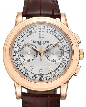 Patek Philippe Chronograph Rose Gold 42mm Silver Dial 5070R-001