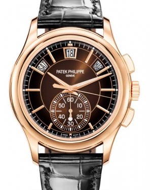 Patek Philippe Complications Flyback Chronograph Annual Calendar Rose Gold Brown Sunburst Dial 5905R-001 - BRAND NEW