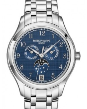 Patek Philippe Complications Annual Calendar Moon Phases Stainless Steel Blue Dial 4947/1A-001 - BRAND NEW