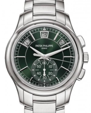 Patek Philippe Complications Flyback Chronograph Annual Calendar Stainless Steel Olive Green Dial 5905/1A-001 - BRAND NEW