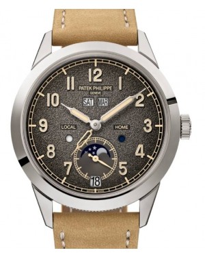 Patek Philippe Complications Annual Calendar Travel Time White Gold Textured Grey Dial 5326G-001 - BRAND NEW