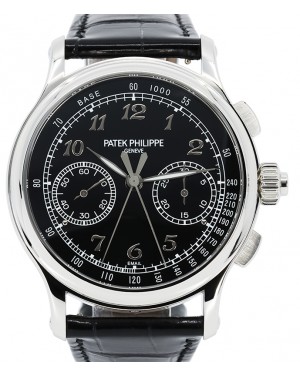 Patek Philippe Grand Complications Platinum Split-Seconds Chronograph Black Dial 5370P-001