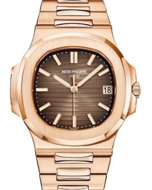 Patek Philippe Nautilus Date Sweep Seconds Rose Gold Brown Dial 5711/1R-001 - BRAND NEW