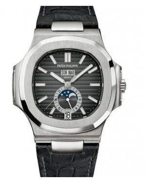 Patek Philippe Nautilus Annual Calendar Moon Phases Stainless Steel Black Dial 5726A-001 - BRAND NEW