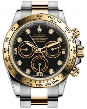 All Black Dial, Yellow-Gold & Steel (Two-Tone) - Rolex Daytona Watches ON  SALE