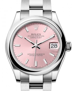 Rolex Datejust 31 Stainless Steel Pink Index Dial & Domed Bezel Oyster Bracelet 278240 - BRAND NEW