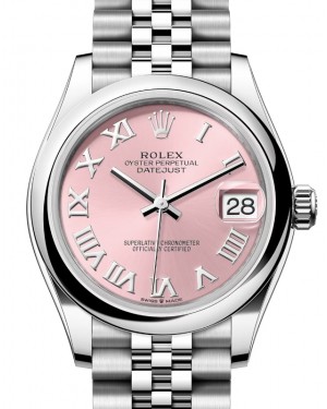 Rolex Datejust 31 Stainless Steel Pink Roman Dial & Domed Bezel Jubilee Bracelet 278240 - BRAND NEW