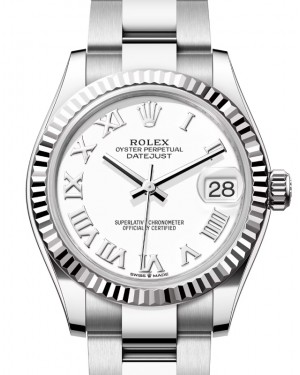 Rolex Datejust 31 White Gold/Steel White Roman Dial & Fluted Bezel Oyster Bracelet 278274 - BRAND NEW