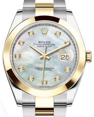 White Mother of Pearl Diamond Dial Rolex Datejust 41 Watches ON SALE