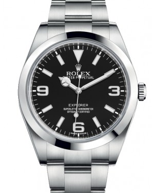 Rolex Explorer I Stainless Steel Black Arabic Index 39mm 3 6 9 New Lume Dial 214270