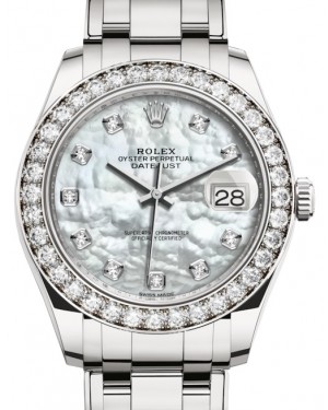 Rolex Pearlmaster 39 White Gold White Mother of Pearl Diamond Dial & Diamond Bezel Pearlmaster Bracelet 86289 - BRAND NEW