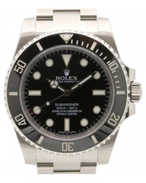 Rolex Submariner No Date Stainless Steel 40mm Black Dial 114060 - PRE-OWNED 