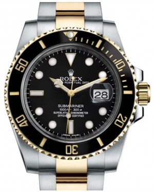 Rolex Submariner Date Yellow Gold/Steel 40mm Black Dial 116613LN - BRAND NEW