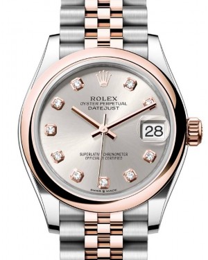 Rolex Datejust 31 Rose Gold/Steel Silver Dial & Smooth Domed Bezel Jubilee Bracelet 278241 - BRAND NEW