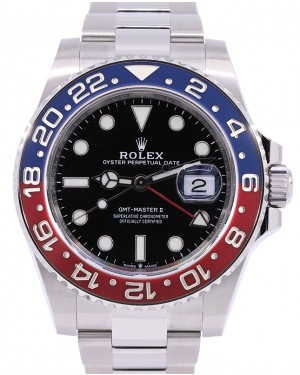 Rolex GMT-Master II “Pepsi” Steel Black Dial Oyster Bracelet 126710BLRO - PRE-OWNED
