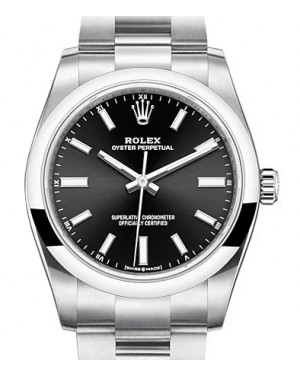 Rolex Oyster Perpetual 34 Black Index Dial 124200 - BRAND NEW