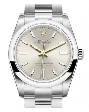 Rolex Oyster Perpetual 34 Silver Index Dial 124200 - BRAND NEW