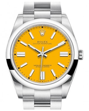 Rolex Oyster Perpetual 41 Yellow Index Dial 124300 - BRAND NEW