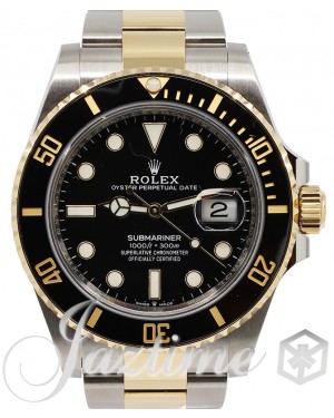Black Dial, Two-Tone Yellow Gold/Seel Rolex Submariner Watches ON SALE