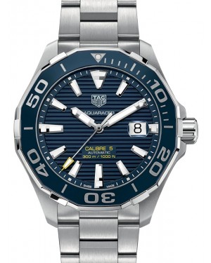 Tag Heuer Aquaracer Stainless Steel Blue Index Dial & Stainless Steel Bracelet WAY201B.BA0927 - BRAND NEW