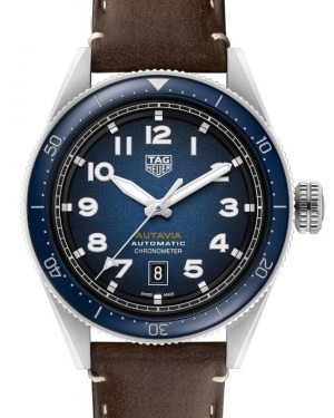 Tag Heuer Autavia Stainless Steel 42mm Blue Dial Leather Strap WBE5116.FC8266 - BRAND NEW