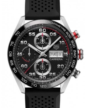 Tag Heuer Carrera Chronograph Stainless Steel/Ceramic 44mm Black Dial Rubber Strap CBN2A1AA.FT6228 - BRAND NEW