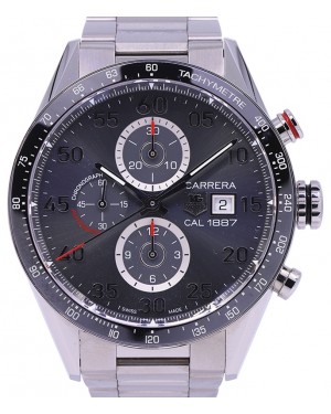 Tag Heuer Carrera Chronograph Stainless Steel Grey Arabic Dial & Stainless Steel Bracelet CAR2A11.BA0799 - PRE-OWNED