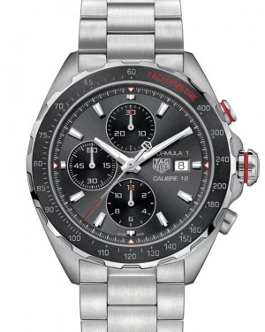 Tag Heuer Formula 1 Chronograph Stainless Steel 44mm Grey Dial CAZ2012.BA0876 - BRAND NEW