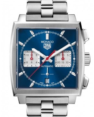 Tag Heuer Monaco Chronograph Stainless Steel 39mm Blue Dial CBL2111.BA0644 - BRAND NEW
