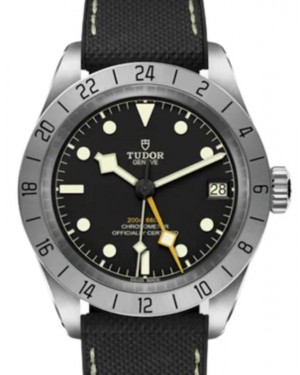 Tudor Black Bay PRO Steel Black Dial Rubber and Leather Strap 39mm M79470-0003