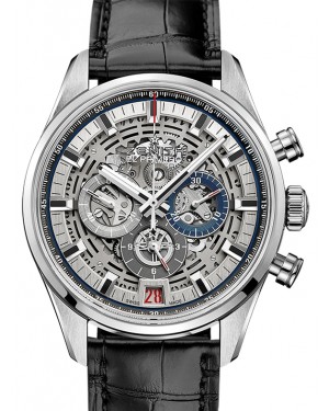 Zenith Chronomaster El Primero Full Open Stainless Steel Silver Index Dial & Leather Strap 03.2081.400/78.C813 - BRAND NEW