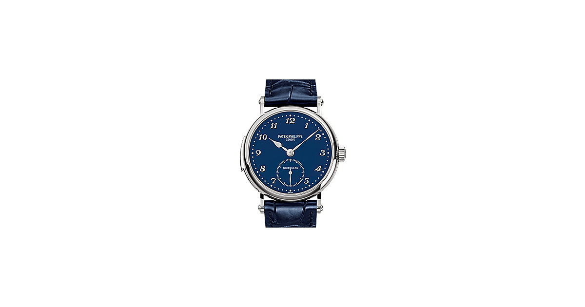 Patek Philippe 5539G 010 Grand Complications 37mm Blue Enamel Arabic White Gold Leather BRAND NEW