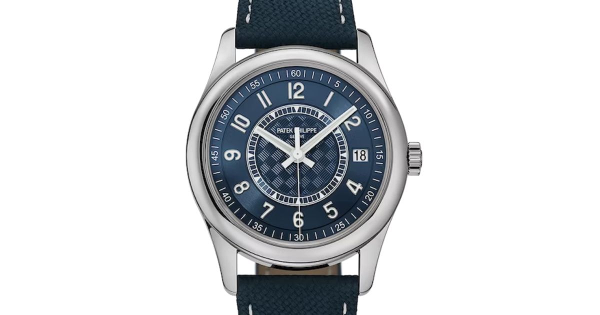 Patek Philippe Calatrava Stainless Steel Grey Blue Dial 40mm 6007A 001 BRAND NEW